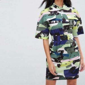 ASOS Utility dress in camo print